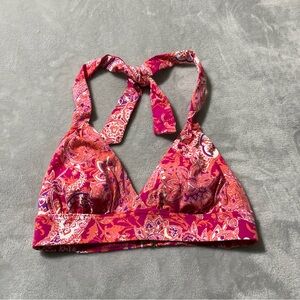 Lands' End Pink Paisley Bikini Top size 0 New